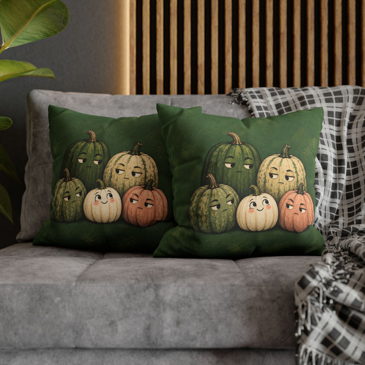 Pumpkin Committee – Pumpkin Wall Art with a Group Portrait of Gourds – Pillow / Cover