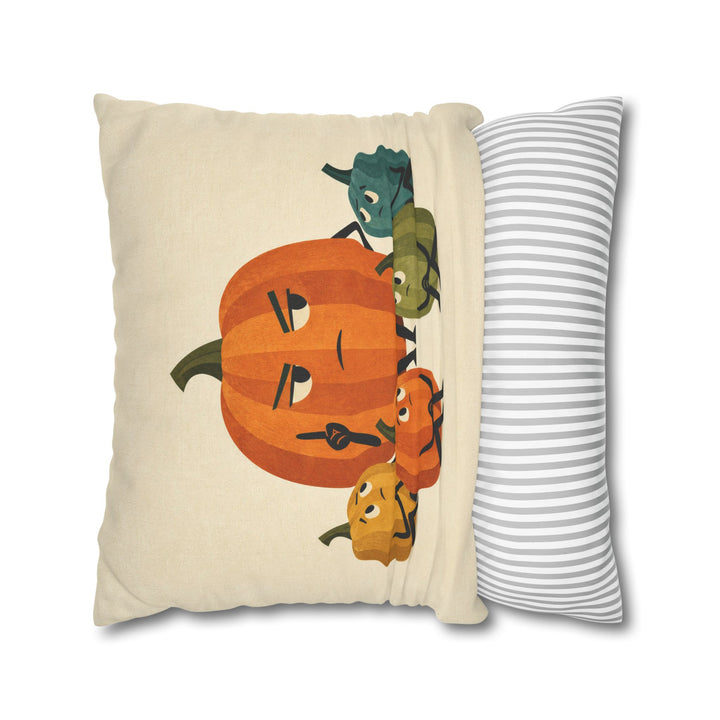 Pumpkin Committee, Mid Century – Mid Century Modern Art with a Geometric Gourd Group – Pillow / Cover