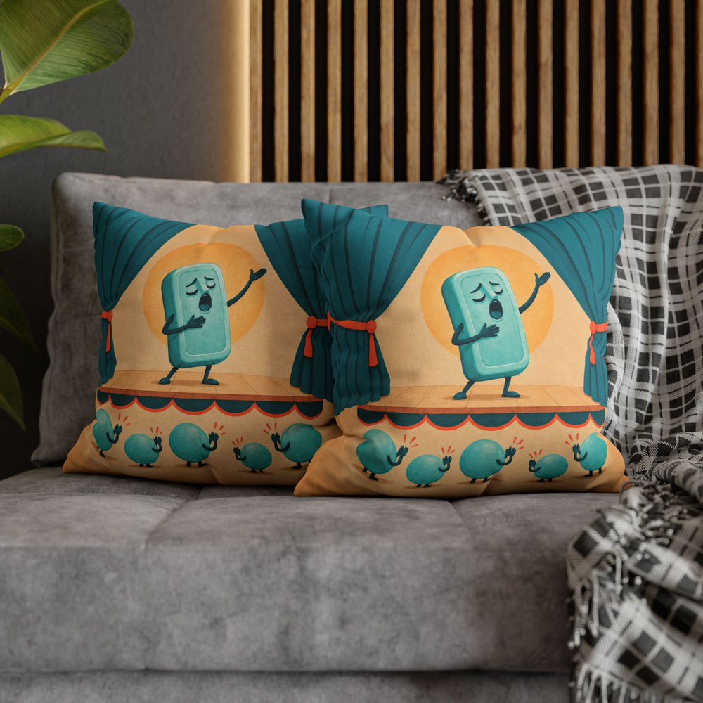 Soap Opera – Funny Bathroom Art with an Amber Lit Still Life – Pillow / Cover