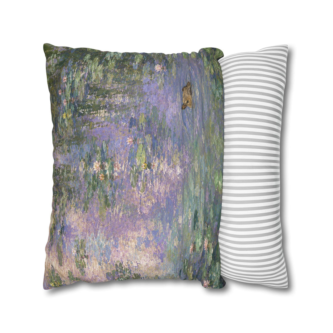 Pond Intruder – Impressionist Art with a Serene Water Lily Scene – Pillow / Cover