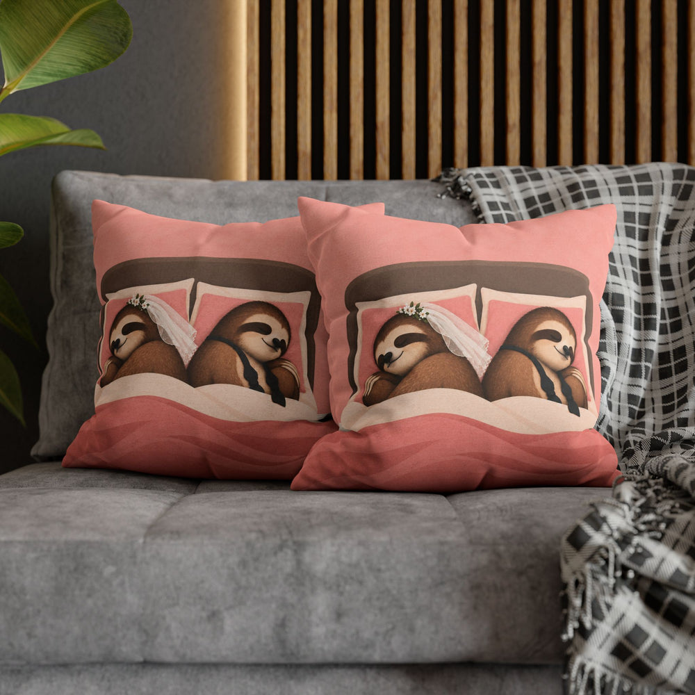 Till Nap Do Us Part – Sloth Wall Art with Two Sloths Back to Back – Pillow / Cover