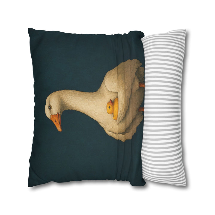The Regent – Goose Wall Art with an Old Master Bust on Teal – Pillow / Cover