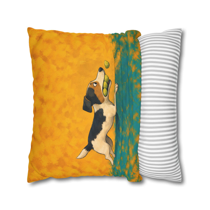 Ball Is Life – Funny Dog Art with a Tennis Obsessed Retriever – Pillow / Cover