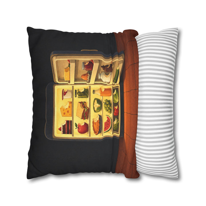Midnight Kitchen – Kitchen Wall Art with a Fridge Glow at 2 AM – Pillow / Cover