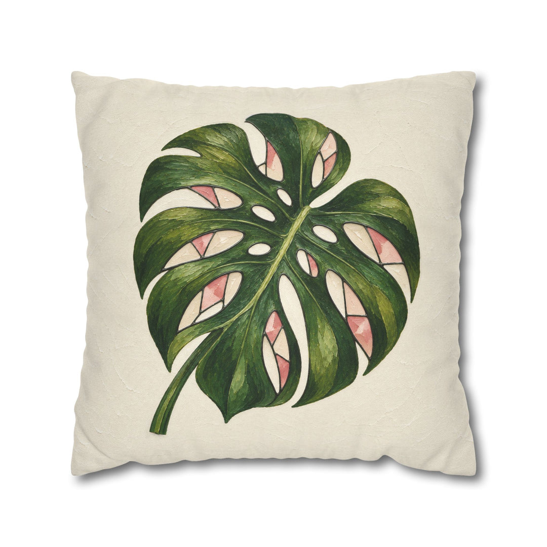 Monstera Monday – Botanical Wall Art with a Split Leaf Portrait – Pillow / Cover