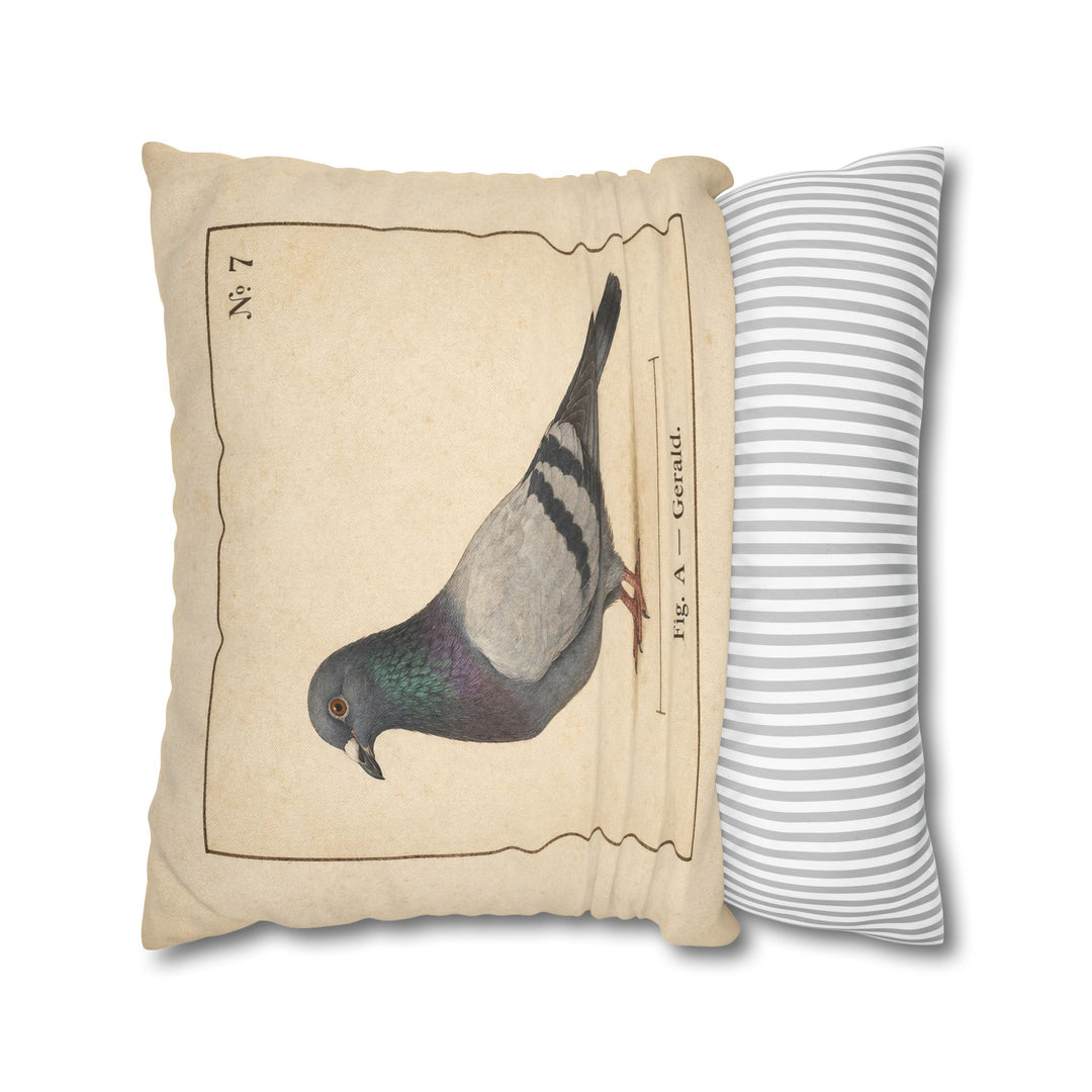 Fig. A: Gerald – Folk Style Wall Art with a Specimen Plate in Profile – Pillow / Cover