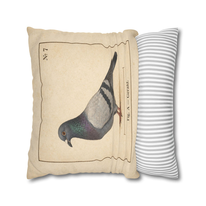 Fig. A: Gerald – Folk Style Wall Art with a Specimen Plate in Profile – Pillow / Cover