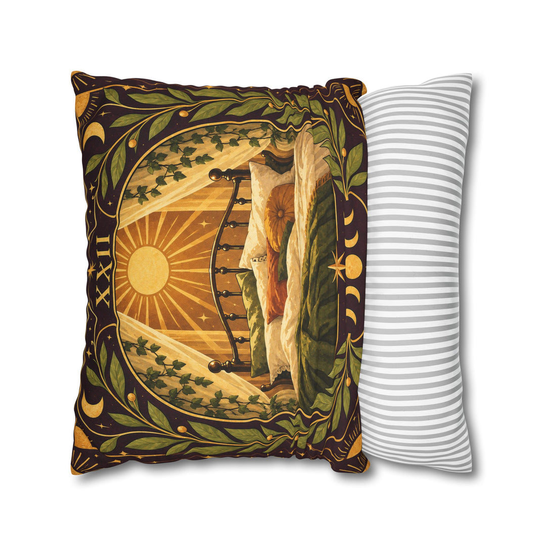 Tarot: The Nap – Witchy Wall Decor with an Invented Card Number 22 – Pillow / Cover