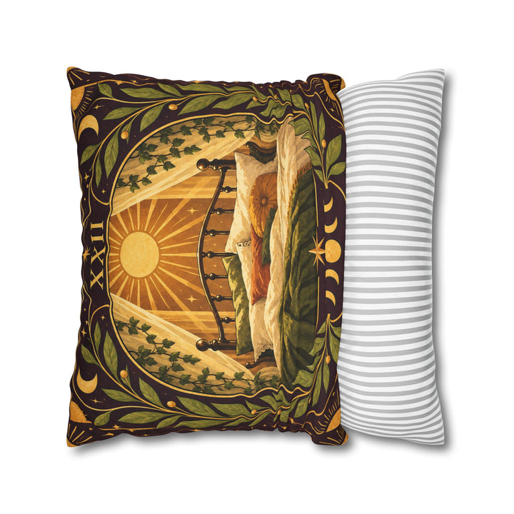 Tarot: The Nap – Witchy Wall Decor with an Invented Card Number 22 – Pillow / Cover