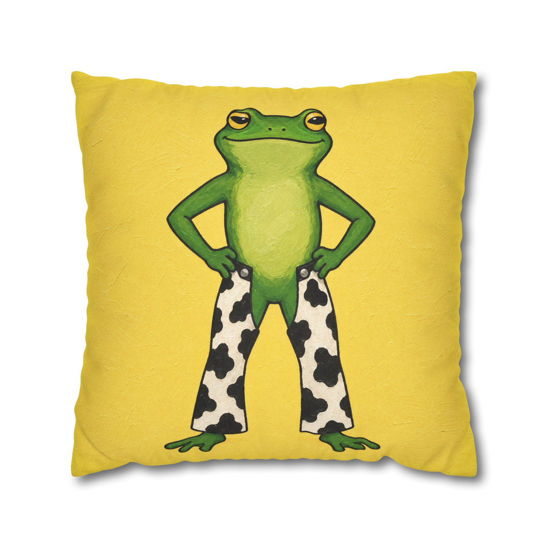 Ranch Dressing – Cowgirl Wall Art with a Frog on Butter Yellow – Pillow / Cover