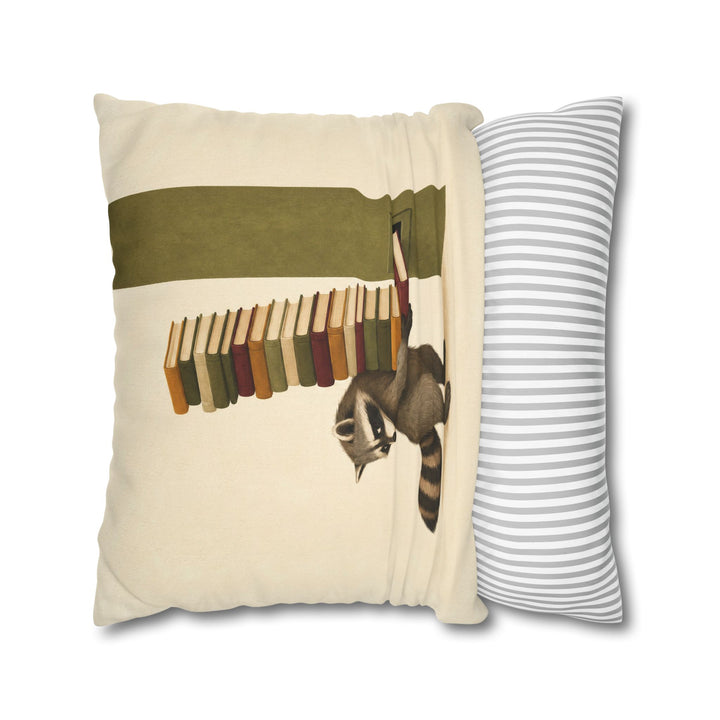 Overdue – Reading Nook Decor with a Towering Return Stack – Pillow / Cover