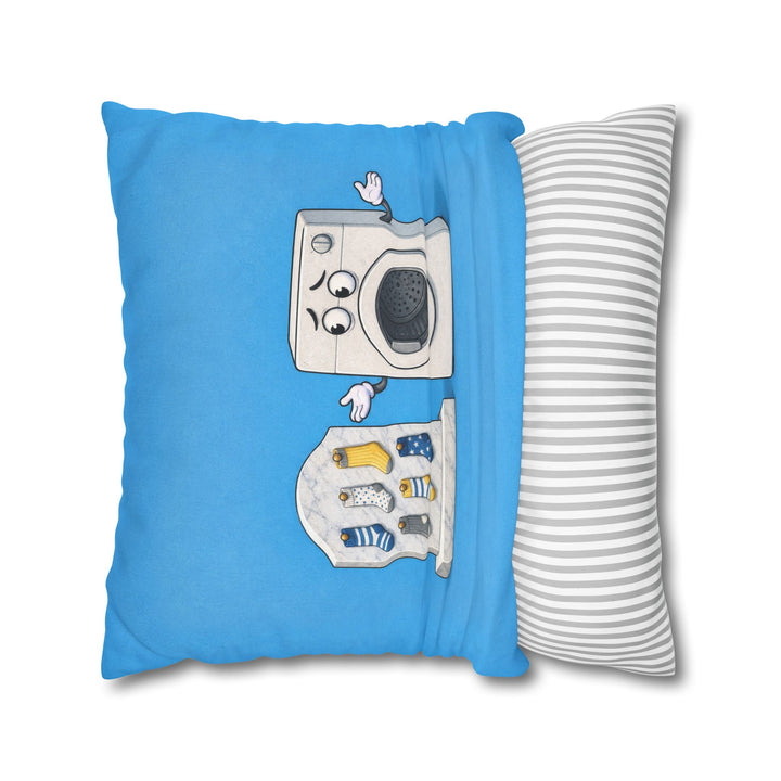 In Memoriam: The Left Socks – Laundry Room Decor with a Marble Memorial – Pillow / Cover