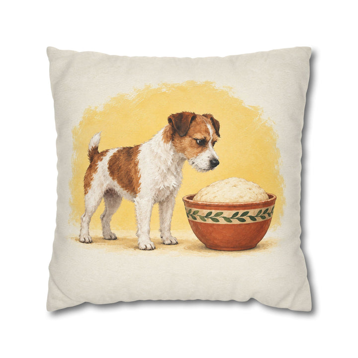 The Dough Tax – Kitchen Wall Art with a Dog Beside the Mixing Bowl – Pillow / Cover