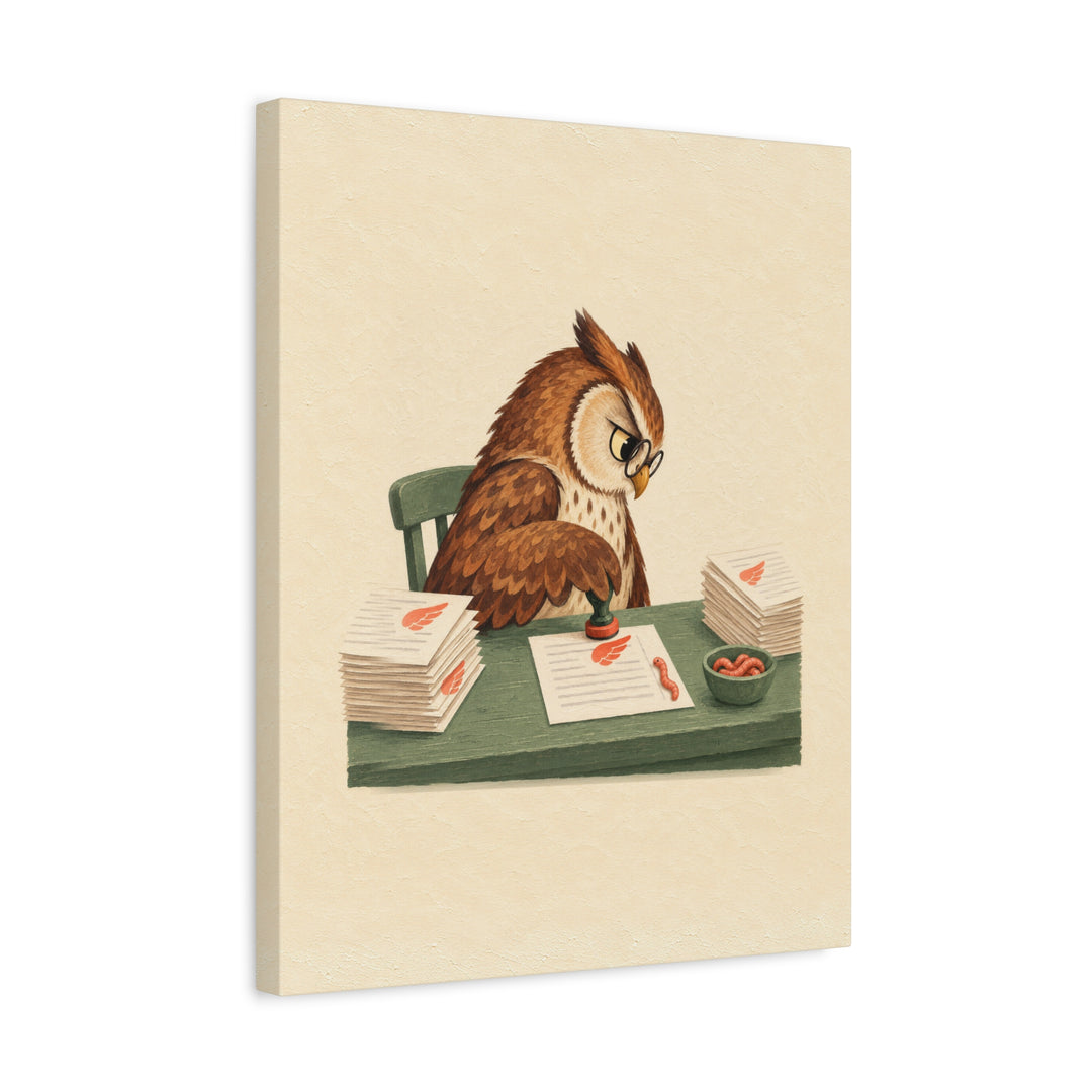 Grade Expectations – Classroom Wall Art with an Owl Stamping Wing Prints – Canvas / Framed Canvas