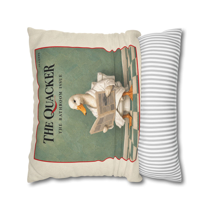 The Quacker – Magazine Cover Art with an Elegant Fictional Masthead – Pillow / Cover