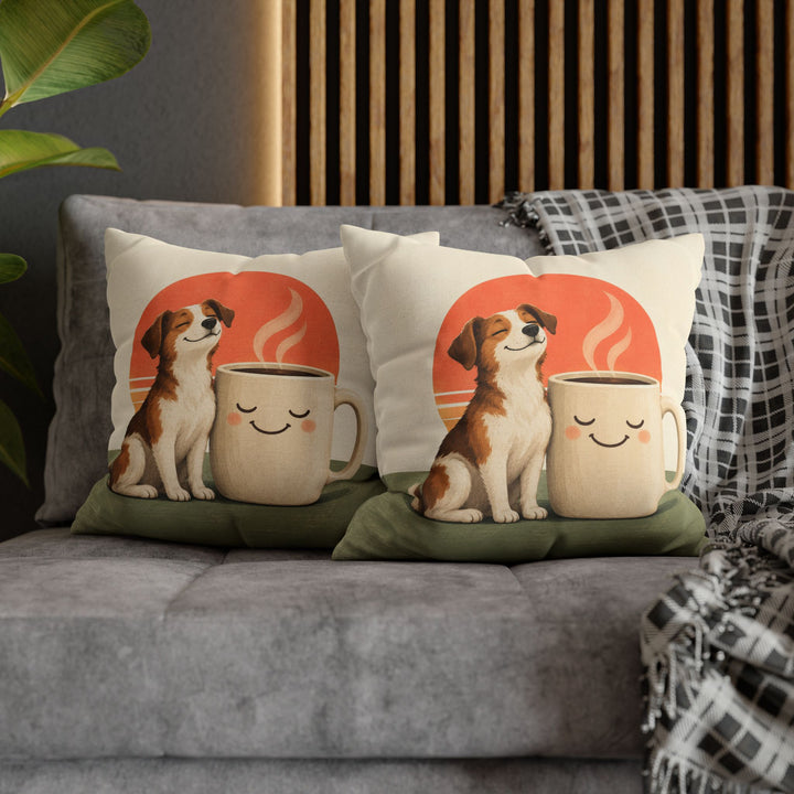 Dog Mom Fuel – Dog Mom Art with a Sunrise Coffee Supervision – Pillow / Cover