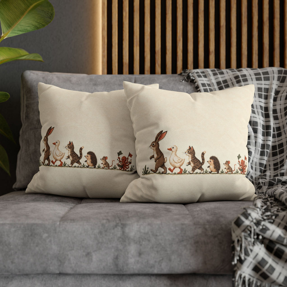 The Parade – Bunny Nursery Decor with a Size Ordered Animal March – Pillow / Cover