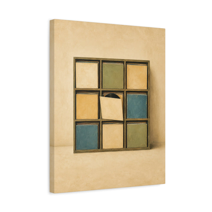 Sleeve Wall – Vinyl Record Decor with a Warm Wall of Sleeves – Canvas / Framed Canvas