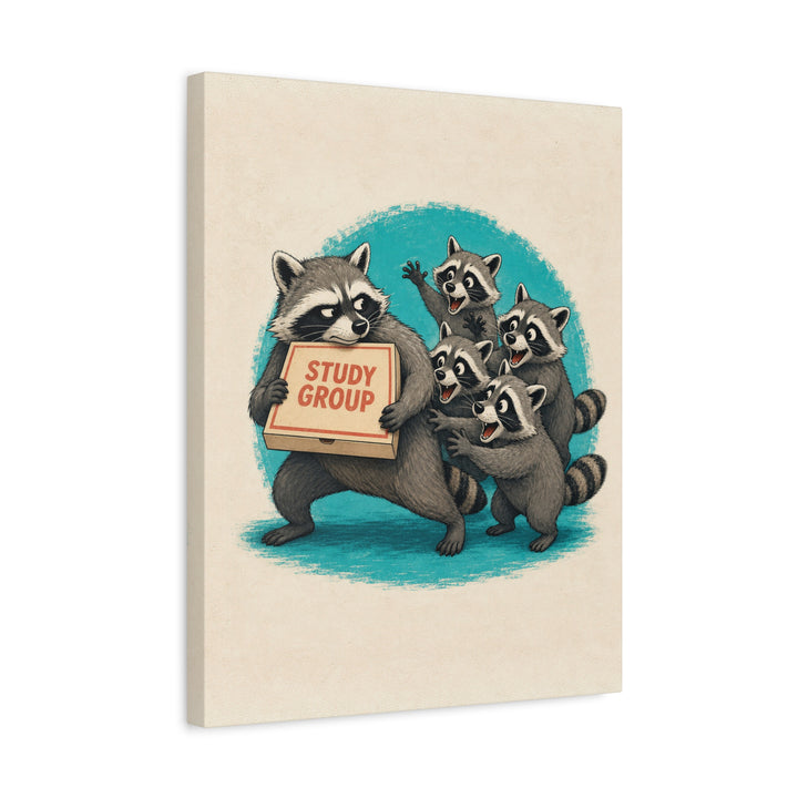 Pizza Fund – College Dorm Decor with a Guarded Study Group Box – Canvas / Framed Canvas