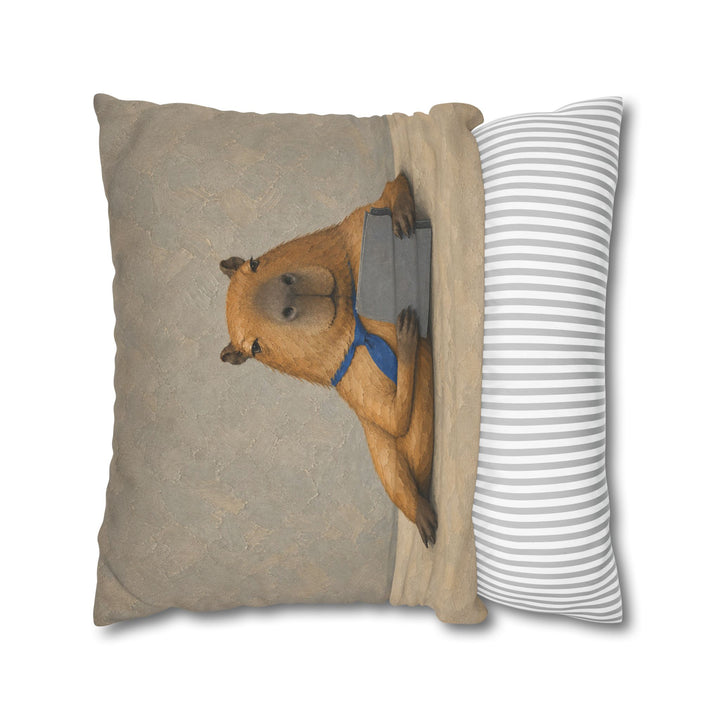 Middle Management – Office Decor with a Capybara and a Synergy Folder – Pillow / Cover
