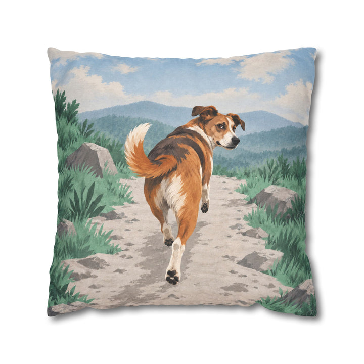 The Pacer – Running Art with a Dog One Meter Ahead – Pillow / Cover