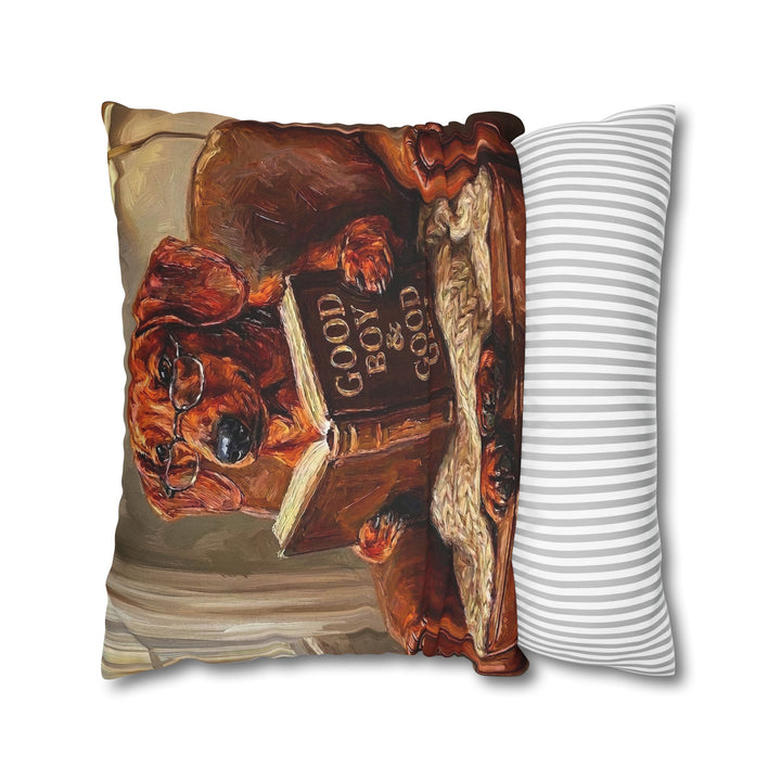 "Evening Read" - Dachshund Throw Pillow - Dog Lover Home Decor