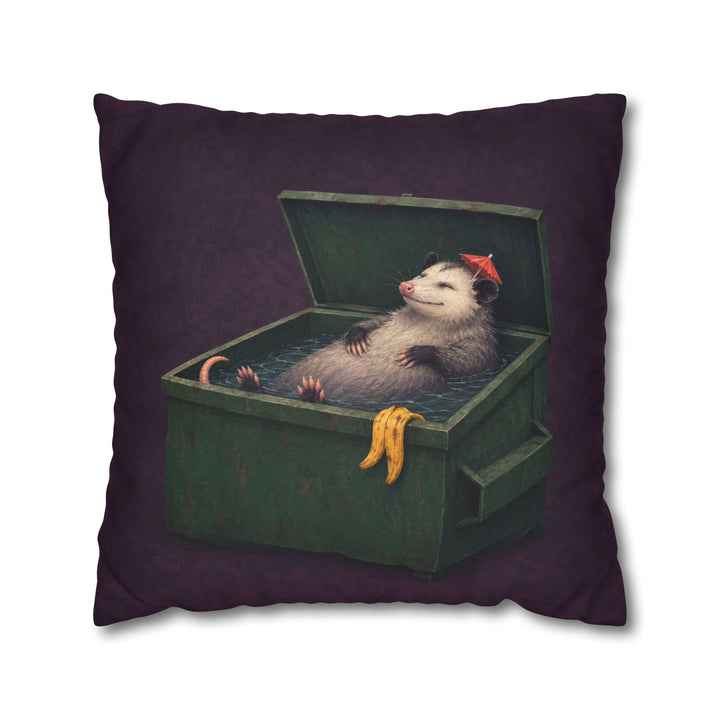 Living My Best Life – Possum Decor with a Blissful Float on Its Back – Pillow / Cover