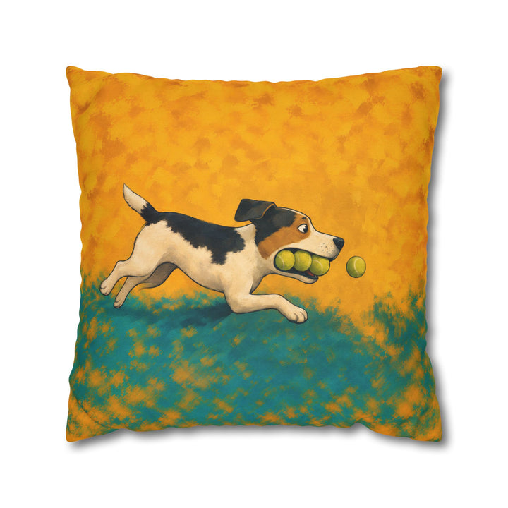 Ball Is Life – Funny Dog Art with a Tennis Obsessed Retriever – Pillow / Cover