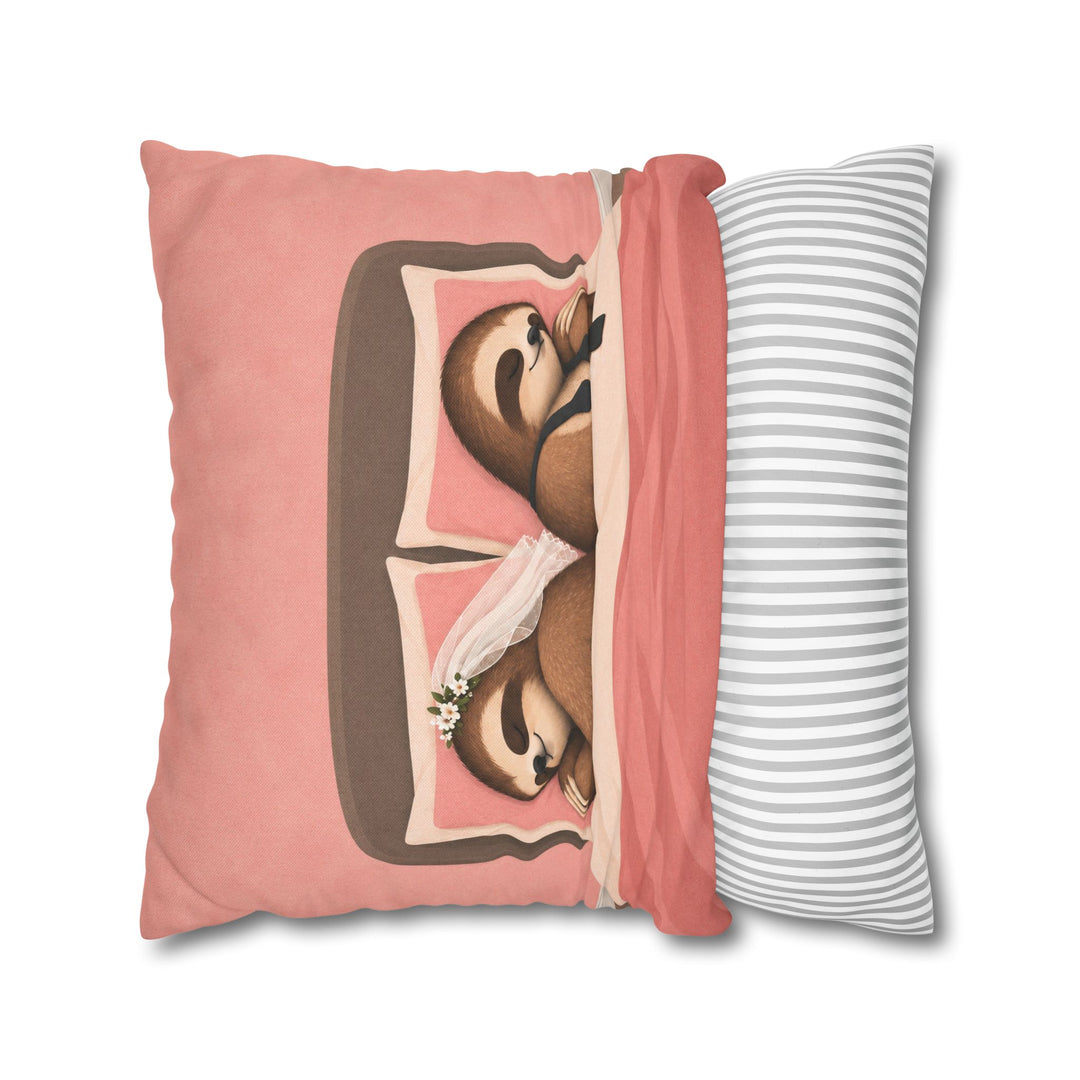 Till Nap Do Us Part – Sloth Wall Art with Two Sloths Back to Back – Pillow / Cover