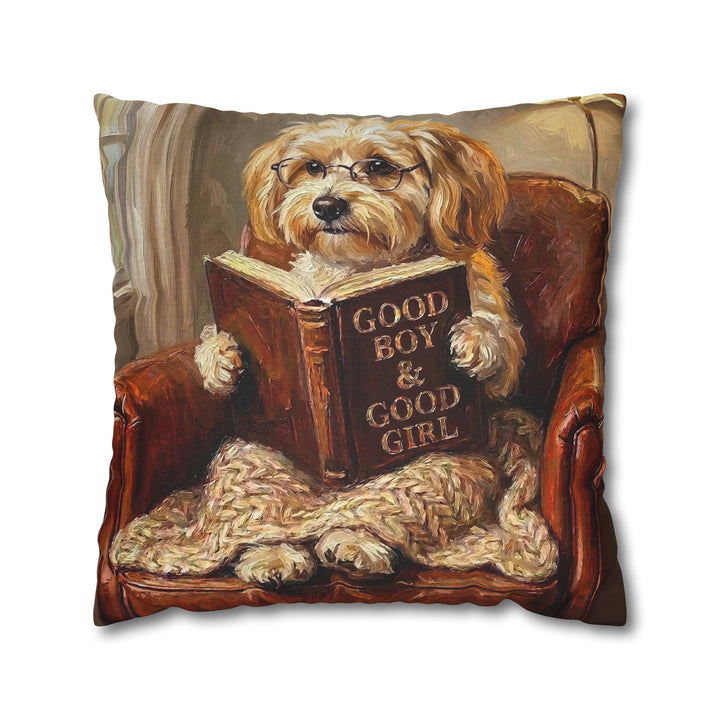 "Evening Read" - Havanese Throw Pillow - Dog Lover Home Decor