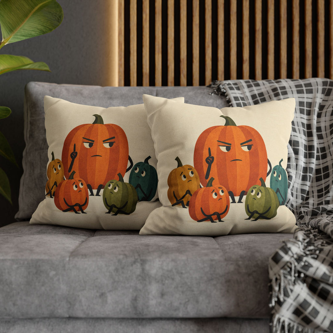 Pumpkin Committee, Mid Century – Mid Century Modern Art with a Geometric Gourd Group – Pillow / Cover