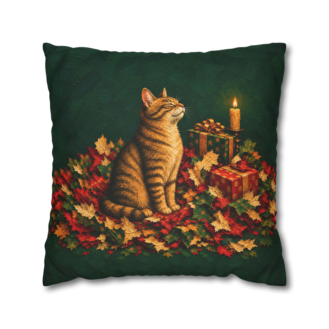 The Unwrapper – Christmas Wall Art with a Storm of Shredded Paper – Pillow / Cover