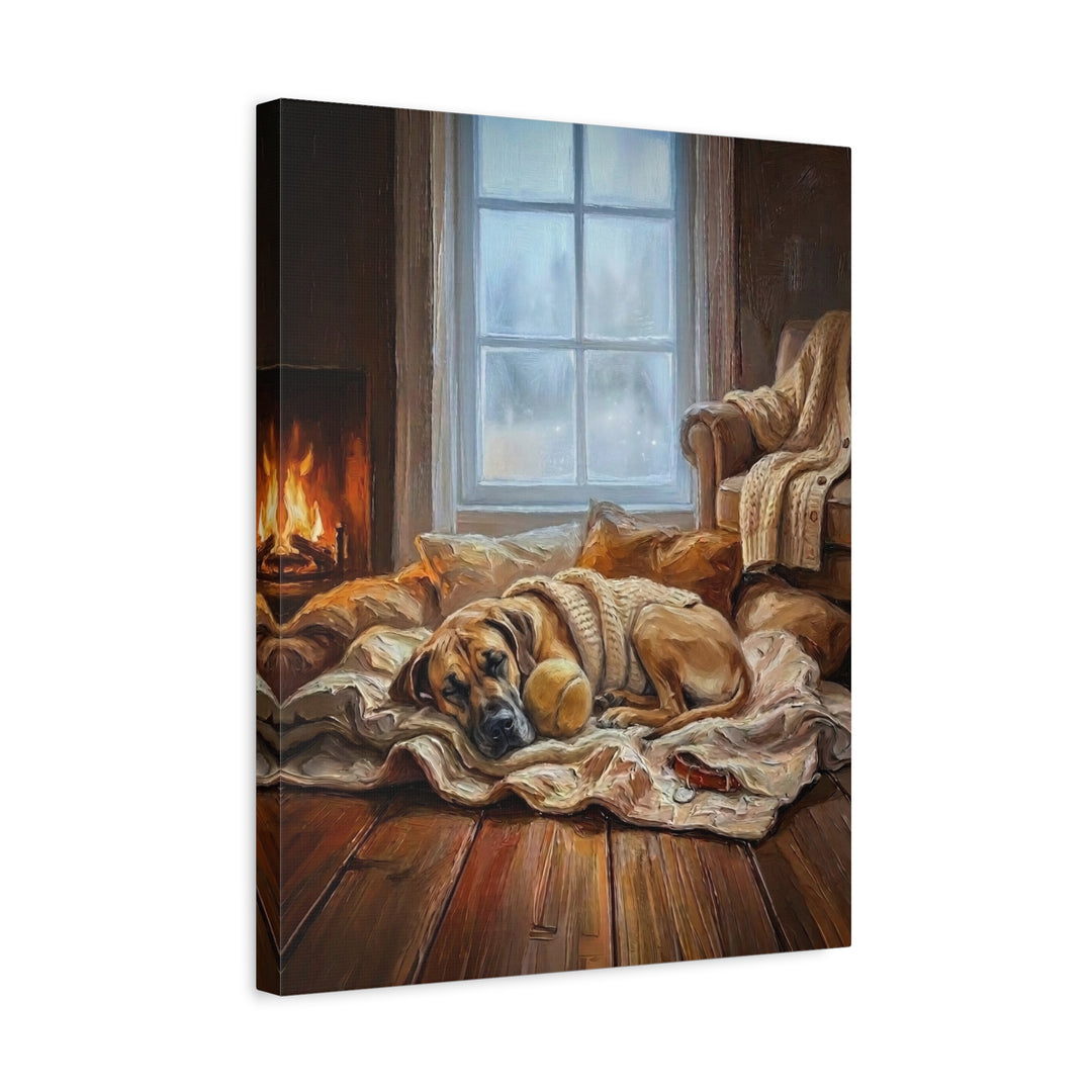 "Calm Memories" - Great Dane Vertical Canvas - Dog Lover Wall Art