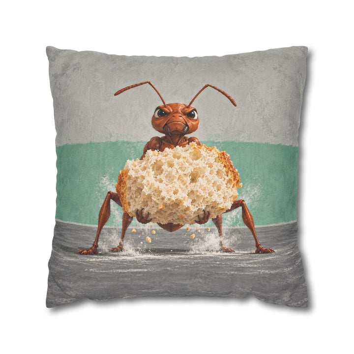 Heavy Lifting – Home Gym Decor with an Ant Deadlifting a Crumb – Pillow / Cover