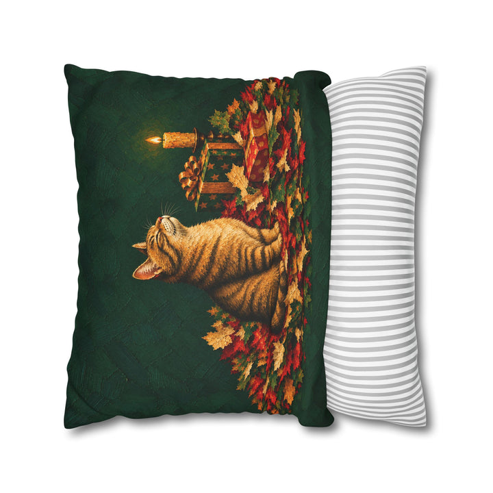 The Unwrapper – Christmas Wall Art with a Storm of Shredded Paper – Pillow / Cover