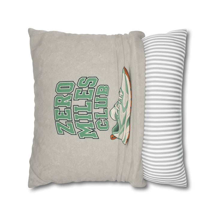 Zero Miles Club – Running Art with Proud Athletic Lettering – Pillow / Cover