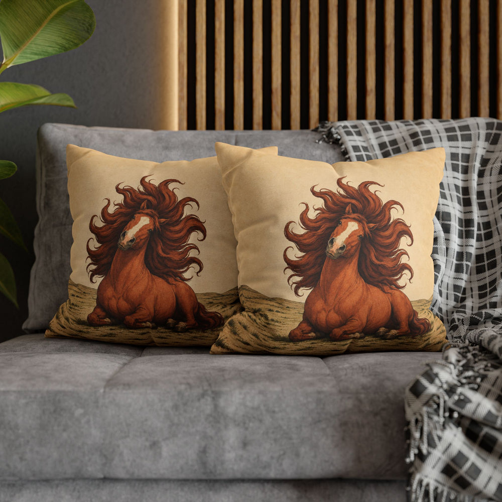 Mane Character Energy – Horse Art with a Slow Motion Shampoo Toss – Pillow / Cover