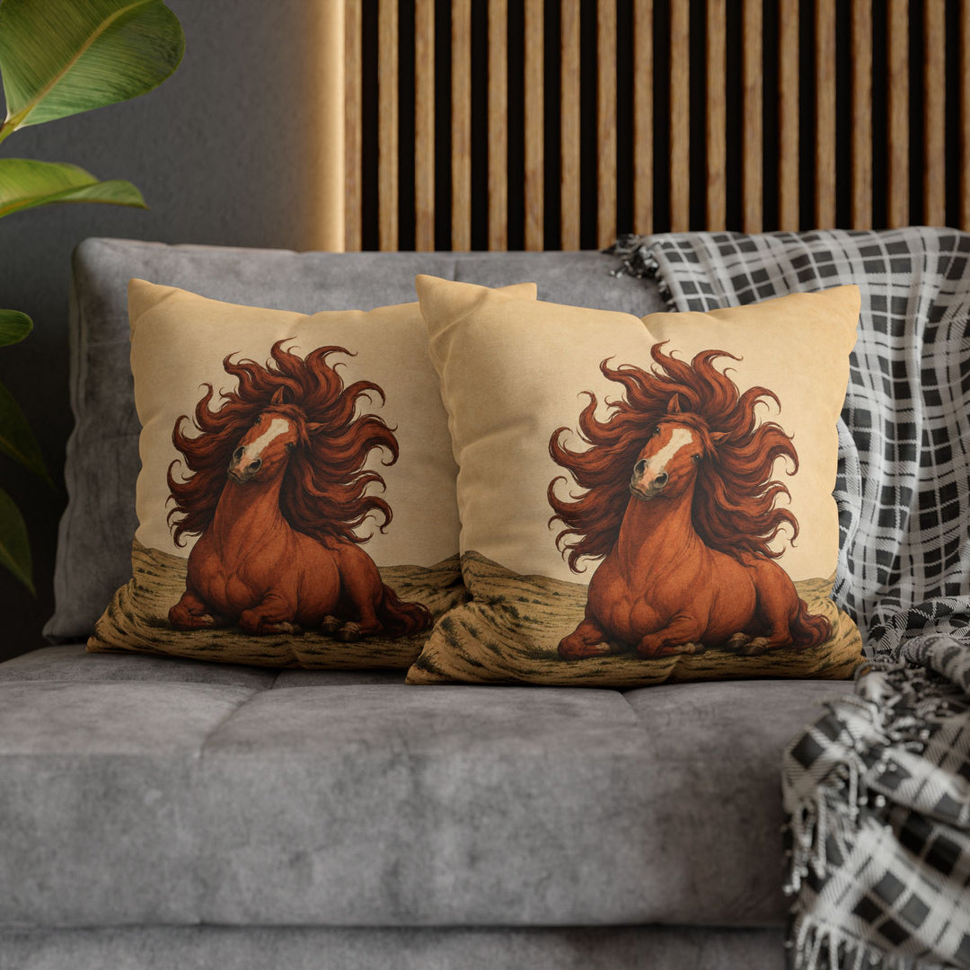 Mane Character Energy – Horse Art with a Slow Motion Shampoo Toss – Pillow / Cover
