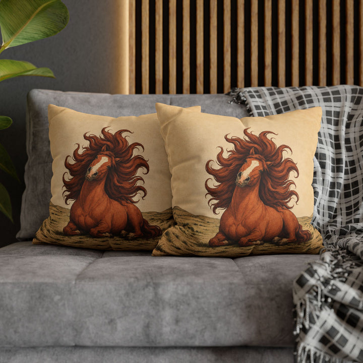 Mane Character Energy – Horse Art with a Slow Motion Shampoo Toss – Pillow / Cover
