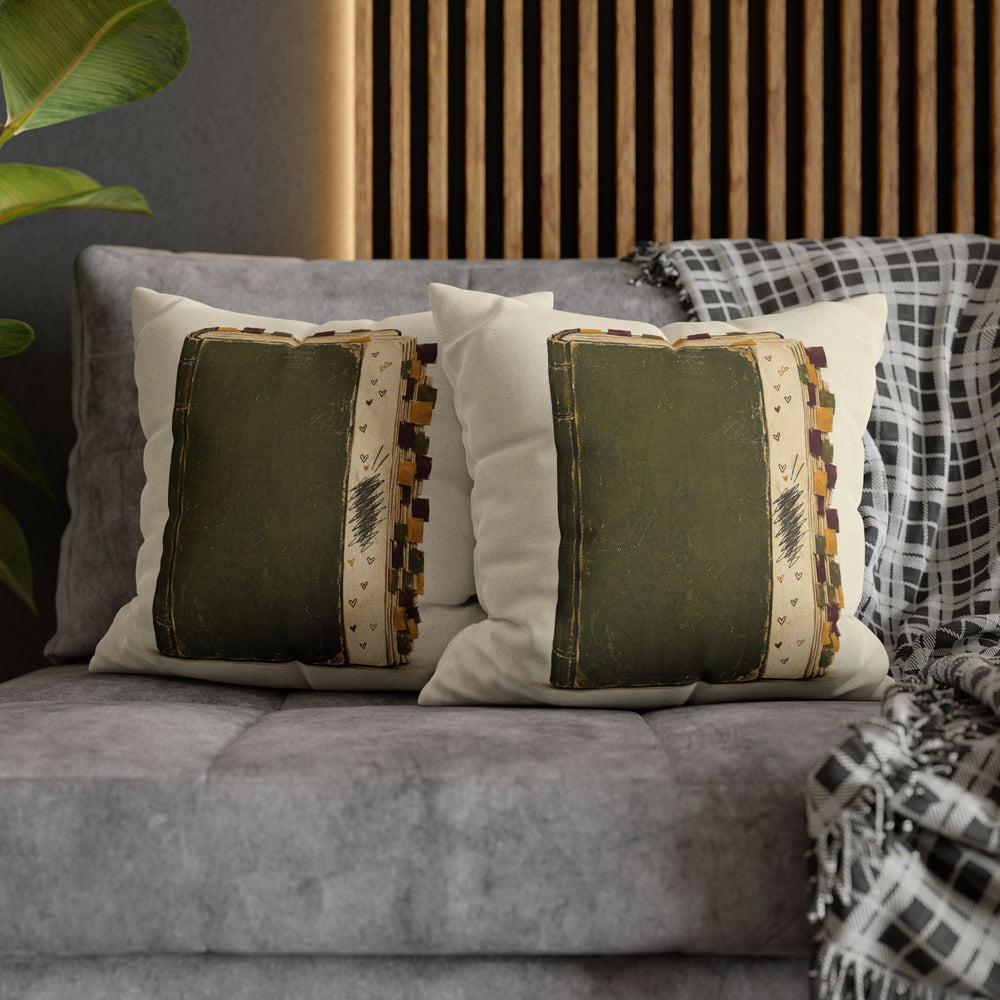 Annotated – Bookish Wall Art with Margins Full of Tiny Hearts – Pillow / Cover