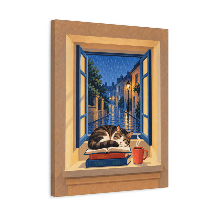 Reading Weather – Window Wall Art with a Portal and Loose Fauvist Paint – Canvas / Framed Canvas