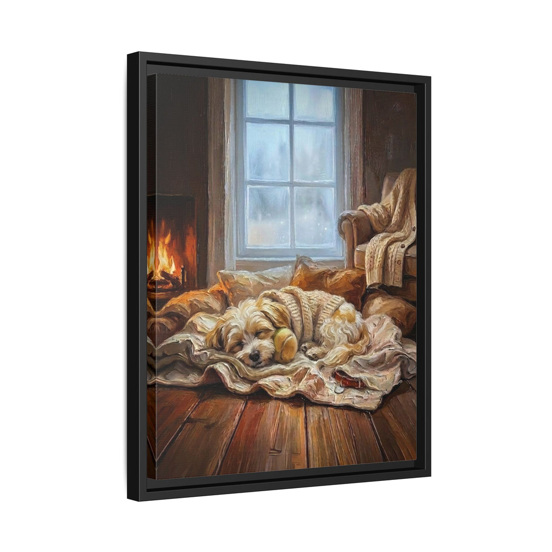 "Calm Memories" - Havanese Vertical Framed Canvas - Dog Lover Wall Art