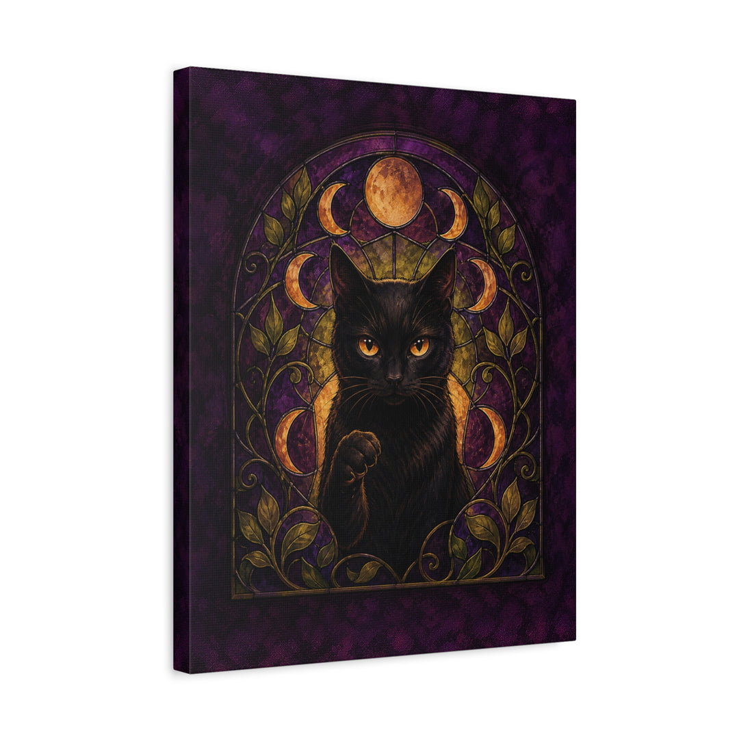 Whimsigoth Window – Whimsigoth Decor with a Stained Glass Silhouette – Canvas / Framed Canvas