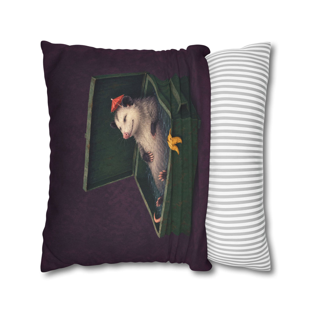 Living My Best Life – Possum Decor with a Blissful Float on Its Back – Pillow / Cover