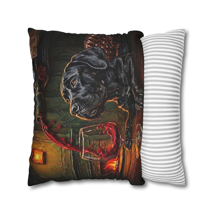 "Wine & Woof" - Cane Corso Pillow Cover - Dog Lover Home Decor