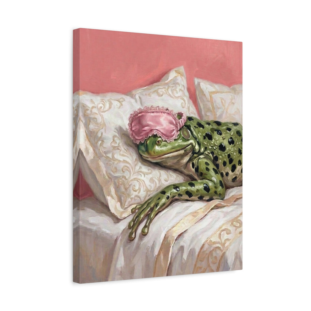 "Beauty Sleep" - Frog Vertical Canvas - Spirit Animal Wall Art