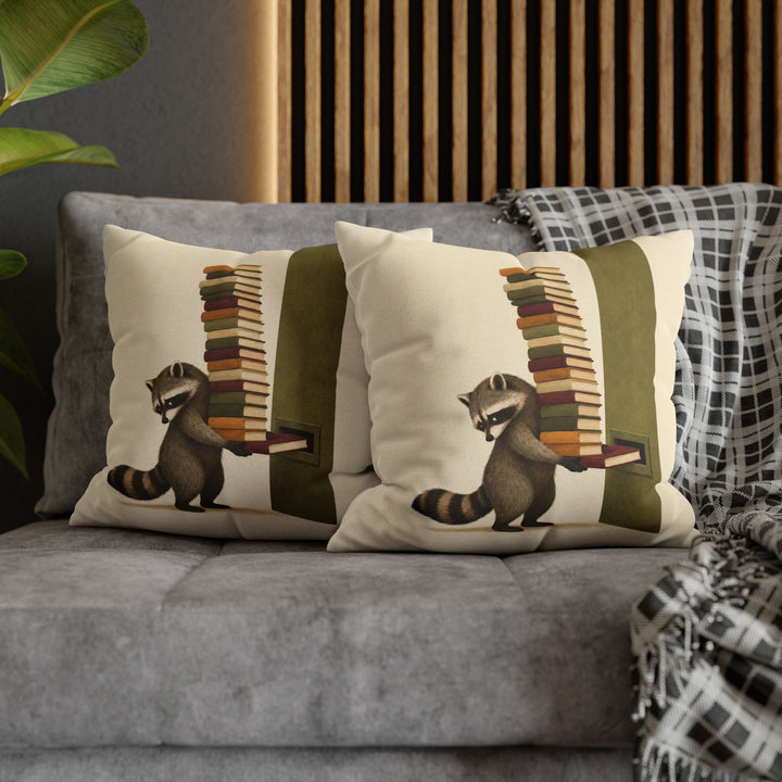 Overdue – Reading Nook Decor with a Towering Return Stack – Pillow / Cover
