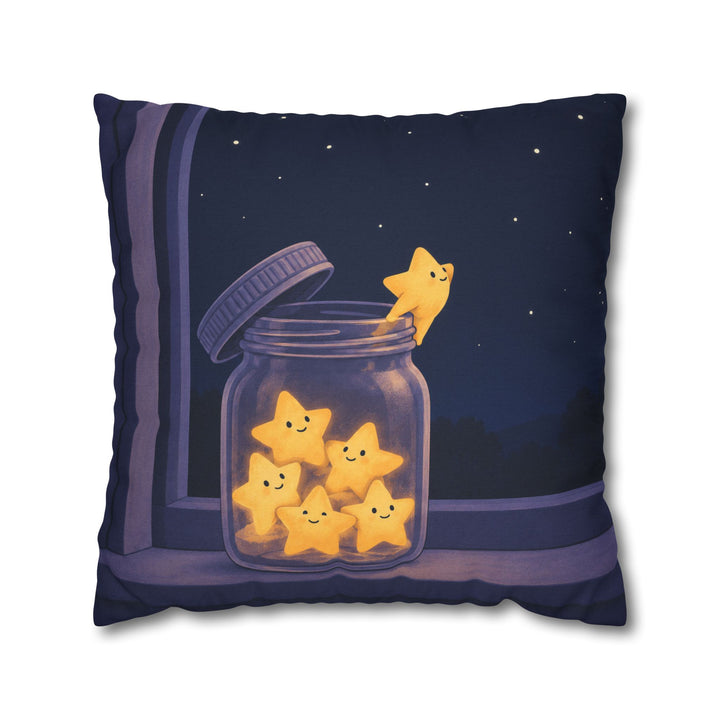 Star Jar – Celestial Wall Art with a Mason Vessel of Glow – Pillow / Cover