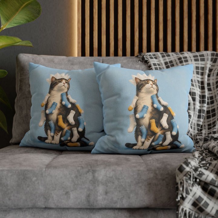 Static Cling – Laundry Room Decor with a Dryer Sheet Crown – Pillow / Cover