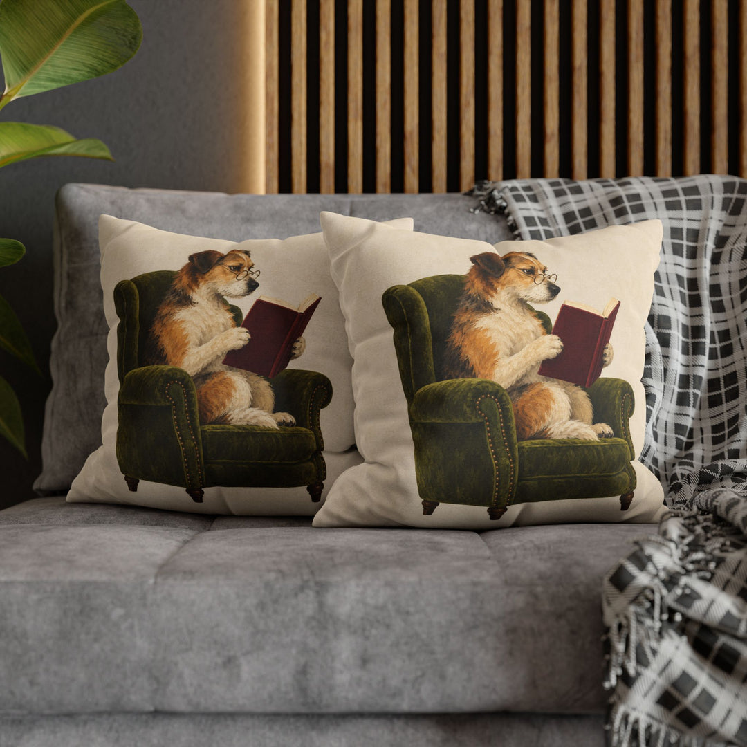 Well Read II – Bookish Wall Art with Spectacles and a Velvet Chair – Pillow / Cover